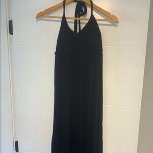 Elegant Black Halter Dress